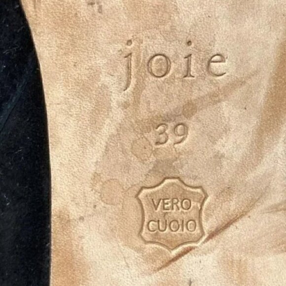 Joie Rarly Black Suede Zip Almond Toe Ankle Boots - Size 8.5 EU 39 - Picture 8 of 9